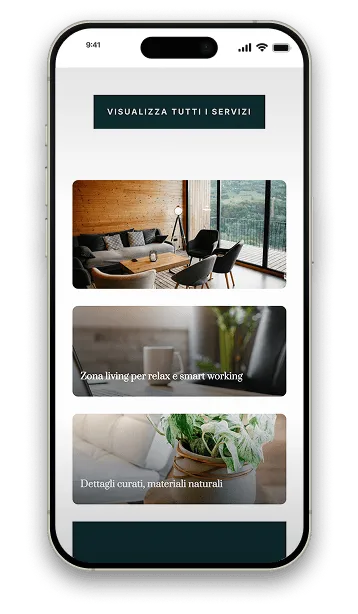 Mockup smartphone: prenotazione o disponibilità
