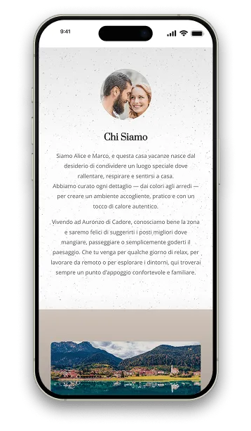Mockup smartphone: dintorni o servizi per gli ospiti