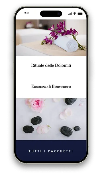 Mockup smartphone: trattamenti o prenotazione