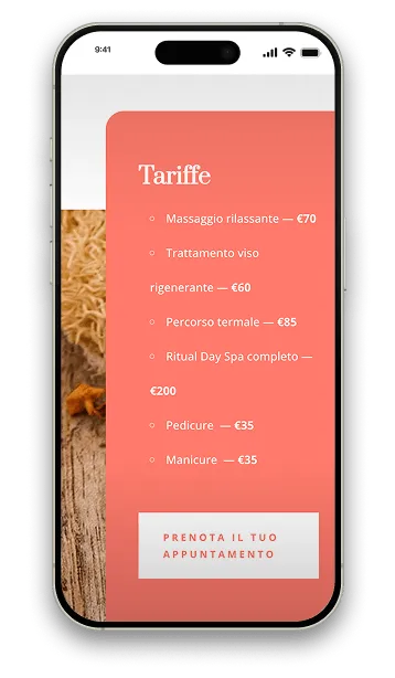 Mockup smartphone: galleria lavori o contatti
